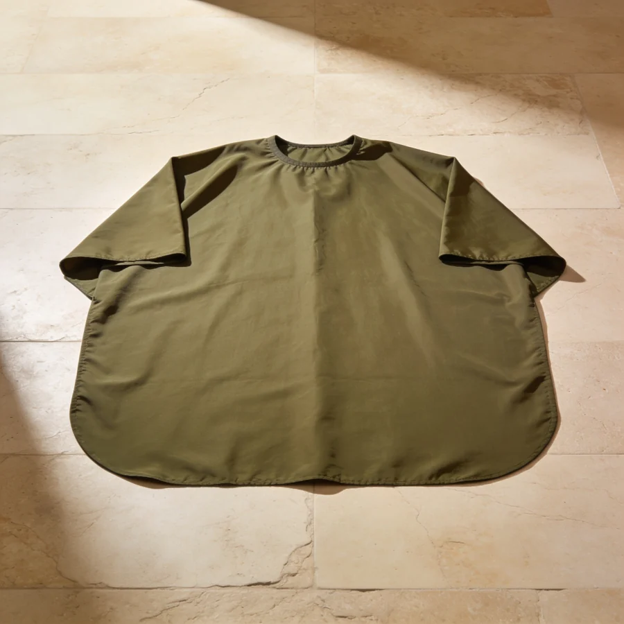 Sleeved Salon Cape — Olive
